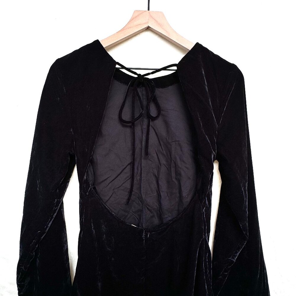 NWOT Free People Chelsey Velvet Open Back Mini Dress - Picture 8 of 8